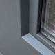 Стальная дверь "Titanium" с окном и английской решеткой (терморазрыв 3к)
