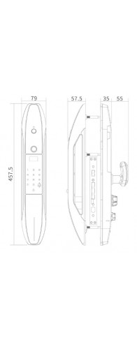 Биометрический врезной дверной замок Smart lock USmart GOD Z001D Биометрический врезной дверной замок Smart lock USmart GOD Z001D