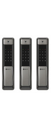 Врезной электронный дверной замок Solity GSP-2000BK Dark Silver с отпечатком пальца Врезной электронный дверной замок Solity GSP-2000BK Dark Silver с отпечатком пальца