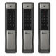 Врезной электронный дверной замок Solity GSP-2000BK Dark Silver с отпечатком пальца