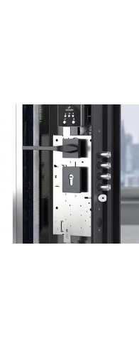 Электромоторный замок с биометрической панелью с Face ID и видеозвонком Dircode DM-7