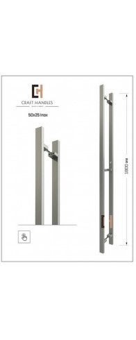 Арт. 50х25 Inox Basic+ , L-1800 мм Арт. 50х25 Inox Basic+ , L-1800 мм