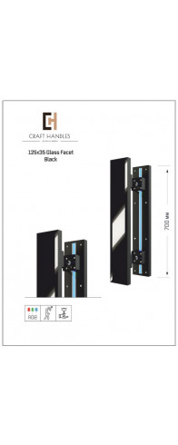 Арт. 125х35 Glass Facet Premium Black, L-700 мм Арт. 125х35 Glass Facet Premium Black, L-700 мм