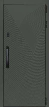 Стальная дверь "Vertu" с зеркалом (биометрический замок) Стальная дверь "Vertu" с зеркалом (биометрический замок)