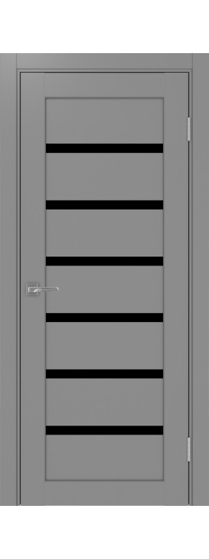 Межкомнатная дверь Парма_407.12.40  Серый LACчерный 400x2000 мм