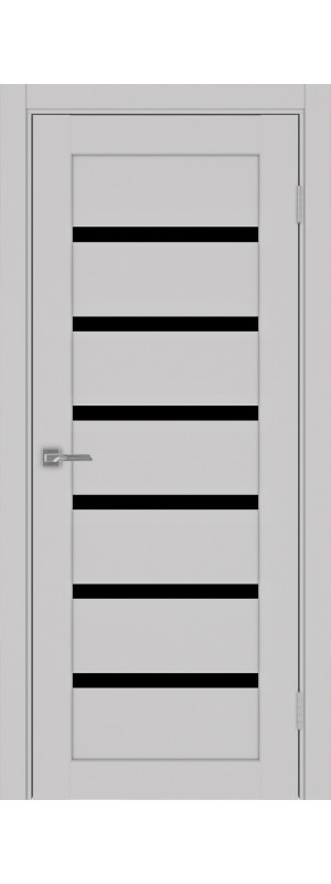 Межкомнатная дверь Парма_407.12.70  Пепельный LACчерный 700x2000 мм