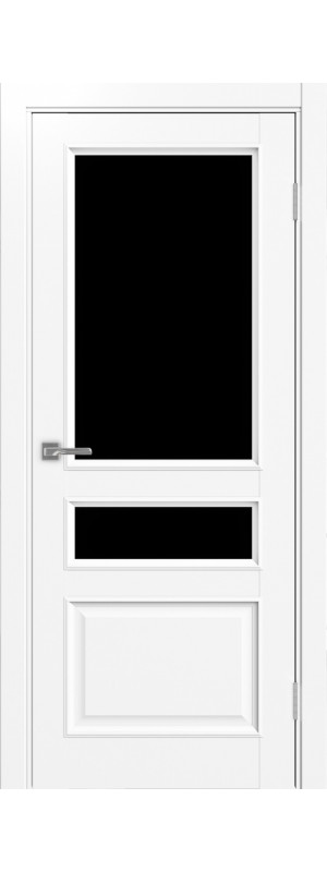 Межкомнатная дверь Тоскана_631.221 багет.70  Белый снежный LACчерный 700x2000 мм