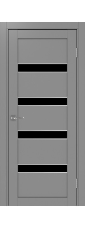 Межкомнатная дверь Турин 505AПCSC.12.40  Серый LACчерный 400x2000 мм