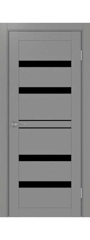 Межкомнатная дверь Турин 561.12.80  Серый LACчерный 800x2000 мм