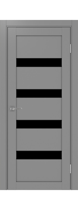Межкомнатная дверь Турин 505AПCSB.12.40  Серый LACчерный 400x2000 мм
