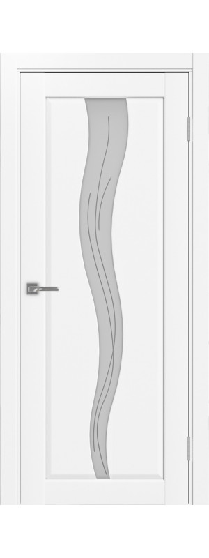 Межкомнатная дверь Сицилия 730.121.70  Белый снежный Стекло Линии 700x2000 мм