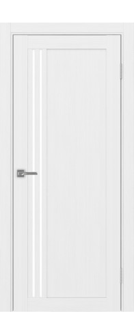Межкомнатная дверь - Турин_555.21 ЭКО-шпон Белый лёд. Размер: 45*200