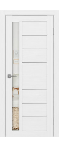 Межкомнатная дверь - Турин_554АППSC.21 ЭКО-шпон Белый лёд. Размер: 60*200