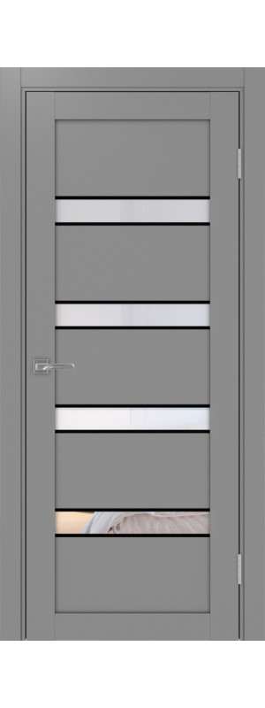 Межкомнатная дверь - Турин_505AПCSB.12 ЭКО-шпон Серый. Размер: 30*200