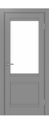 Межкомнатная дверь - Турин_502U.21 ЭКО-шпон Серый. Размер: 35*200