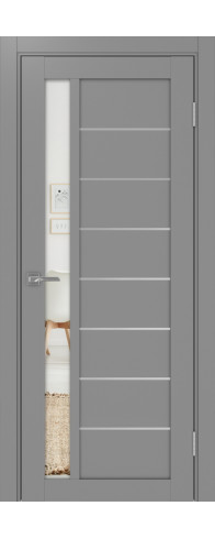 Межкомнатная дверь - Турин_554АППSC.21 ЭКО-шпон Серый. Размер: 60*200