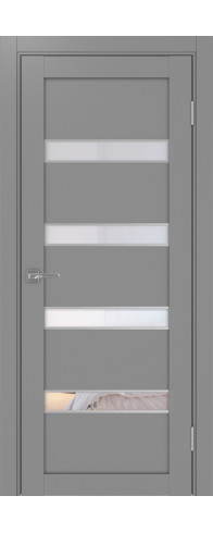 Межкомнатная дверь - Турин_505AПCSC.12 ЭКО-шпон Серый. Размер: 40*200