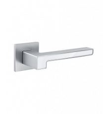 Ручка дверная Code Deco на квадратном основании H-30120-A-CRS/W сатинированный хром сатинированный хром