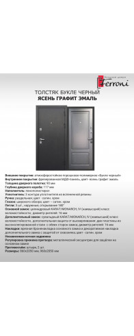 Толстяк Букле Черный Ясень Графит эмаль