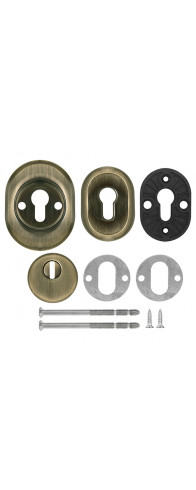 Броненакладка Fuaro (Фуаро) DEF.CRE/OV-set.9726 (DEF 9726) M6x90 врезная с чашкой AB-6 зелёная бронза