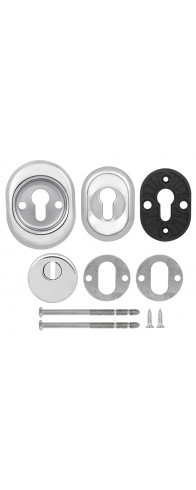 Броненакладка Fuaro (Фуаро) DEF.CRE/OV-set.9726 (DEF 9726) M6x90 врезная с чашкой CP-8 хром