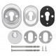Броненакладка Fuaro (Фуаро) DEF.CRE/OV-set.9726 (DEF 9726) M6x90 врезная с чашкой CP-8 хром