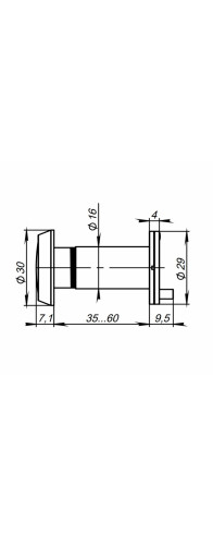 Глазок Punto (Пунто) дверной, оптика пластик DV-1/60-35/P (DVP1/NEW) CP хром Глазок Punto (Пунто) дверной, оптика пластик DV-1/60-35/P (DVP1/NEW) CP хром