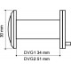Глазок Armadillo (Армадилло) дверной, оптика стекло DV-PRO 2/85-55/BR (DVG2) SN мат. никель