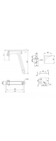 Координатор Fuaro (Фуаро) закрывания двустворчатых дверей DC-1002 INOX 304 (от 40 до 200 кг)