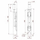 Задвижка Fuaro (Фуаро) торцевая RIGEL-set/160 D16x60mm (TDB set 160-24) в комплекте с ригелем