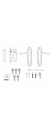 Замок Punto (Пунто) цилиндровый в комплекте с ручкой LOCKSET15.CRONA.4061-3 (KIT P15 4061/3 CRONA) AB бронза Замок Punto (Пунто) цилиндровый в комплекте с ручкой LOCKSET15.CRONA.4061-3 (KIT P15 4061/3 CRONA) AB бронза