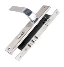 Замок цилиндровый Punto (Пунто) с ручкой LOCKSET90.ORION.4585-3 (KIT P90 4585/3 ORION) SN/CP мат.никель/хром