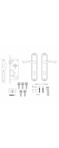 Замок Punto (Пунто) цилиндровый в комплекте с ручкой LOCKSET90.CRONA.4585-3 (KIT P90 4585/3 CRONA) AB бронза Замок Punto (Пунто) цилиндровый в комплекте с ручкой LOCKSET90.CRONA.4585-3 (KIT P90 4585/3 CRONA) AB бронза