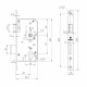 Замок Fuaro (Фуаро) врезной DD.INOX/C-55.72