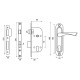 Замок Punto (Пунто) цилиндровый в комплекте с ручкой LOCKSET16.CRONA.4070-1 (KIT P16 4070 CRONA) AB бронза