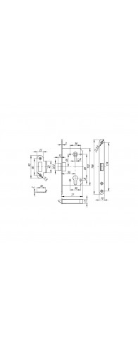Корпус Fuaro (Фуаро) врезного замка c защёлкой PLASTP85C-50 (P85C-50) SSC сатинированный хром Корпус Fuaro (Фуаро) врезного замка c защёлкой PLASTP85C-50 (P85C-50) SSC сатинированный хром