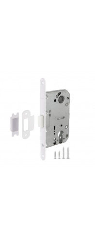 Корпус Fuaro (Фуаро) врезного замка c защёлкой PLASTP85C-50 (P85C-50) WH белый Корпус Fuaro (Фуаро) врезного замка c защёлкой PLASTP85C-50 (P85C-50) WH белый