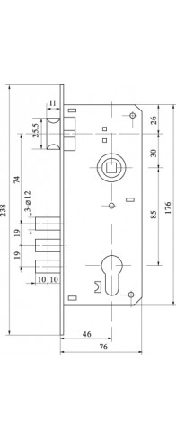 Замок цилиндровый Fuaro (Фуаро) с в комплекте с ручкой LOCKSET.9011 (SET F9011) AB бронза Замок цилиндровый Fuaro (Фуаро) с в комплекте с ручкой LOCKSET.9011 (SET F9011) AB бронза