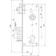 Замок цилиндровый Fuaro (Фуаро) с в комплекте с ручкой LOCKSET.9011 (SET F9011) AB бронза