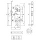 Корпус AGB (АГБ) замка магнит. под цил. MEDIANA POLARIS B06103.50.FM.567 с отв. планк B02402.05 (белый)