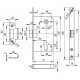 Корпус Fuaro (Фуаро) врезного замка c защёлкой PLASTP85C-50 (P85C-50) GR графит