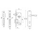 Замок Punto (Пунто) цилиндровый в комплекте с ручкой LOCKSET90.CRONA.4585-3 (KIT P90 4585/3 CRONA) AB бронза