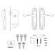 Замок Punto (Пунто) цилиндровый в комплекте с ручкой LOCKSET16.CRONA.4070-1 (KIT P16 4070 CRONA) AB бронза