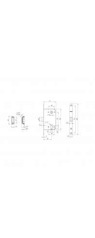 Корпус Fuaro (Фуаро) врезного замка MAGNM85C-50 (M85C-50) CP хром Корпус Fuaro (Фуаро) врезного замка MAGNM85C-50 (M85C-50) CP хром