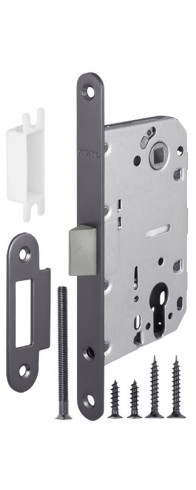 Корпус Fuaro (Фуаро) врезного замка c защёлкой PLASTP85C-50 (P85C-50) GR графит Корпус Fuaro (Фуаро) врезного замка c защёлкой PLASTP85C-50 (P85C-50) GR графит