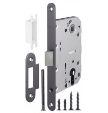 Корпус Fuaro (Фуаро) врезного замка c защёлкой PLASTP85C-50 (P85C-50) GR графит