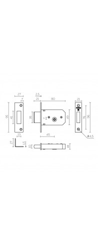 Замок Fuaro (Фуаро) врезной крестообразный X200 F (200 F) CP хром 3key Замок Fuaro (Фуаро) врезной крестообразный X200 F (200 F) CP хром 3key