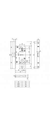 Корпус замка AGB (АГБ) под цилиндр MEDIANA EVOLUTION B01103.50.03.567 с отв. планкой B01000.13 (латунь) Корпус замка AGB (АГБ) под цилиндр MEDIANA EVOLUTION B01103.50.03.567 с отв. планкой B01000.13 (латунь)
