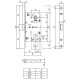 Корпус замка AGB (АГБ) под цилиндр MEDIANA EVOLUTION B01103.50.03.567 с отв. планкой B01000.13 (латунь)