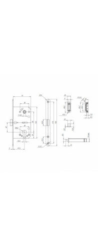 Корпус Punto (Пунто) замка ML85-50 CP (хром) Корпус Punto (Пунто) замка ML85-50 CP (хром)